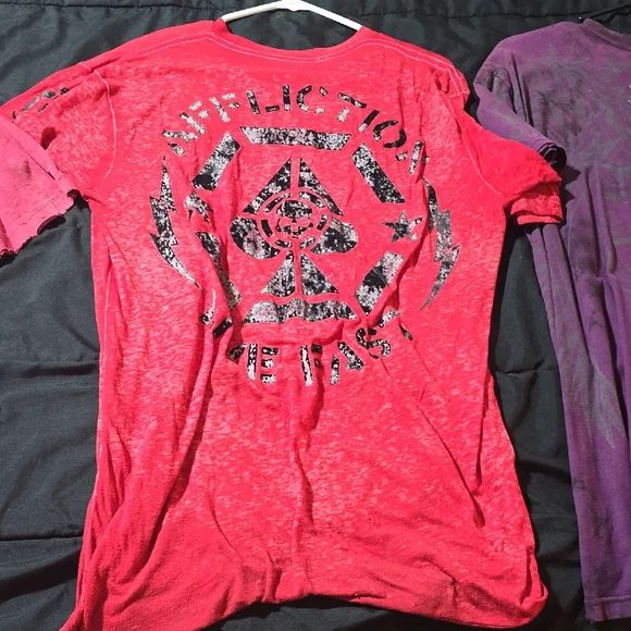 3 Xl Affliction Tshirts Barely Worn - Picture 5 of 6